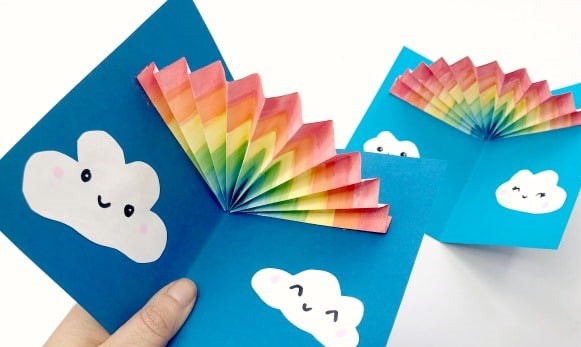 pop-up rainbow card