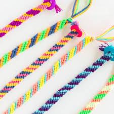 yarn knotted friendship bracelets