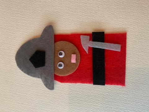 fire fighter finger puppet