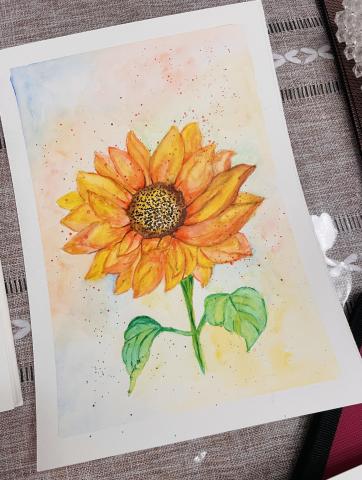 Learn how to paint this sunflower!