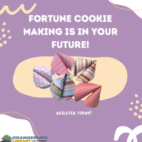 paper fortune cookie with caption: fortune cookie making is in your future