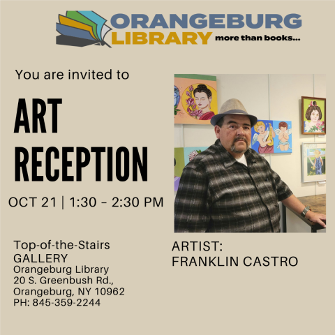 You're invited to an Art Reception on Saturday, Oct. 21 at 1:30 PM