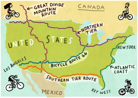 bike routes across the continental us