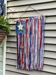 red, white, and blue ribbon flag