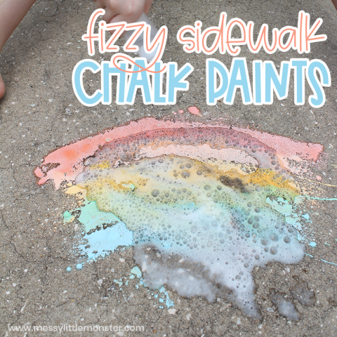 rainbow in fizzing chalk