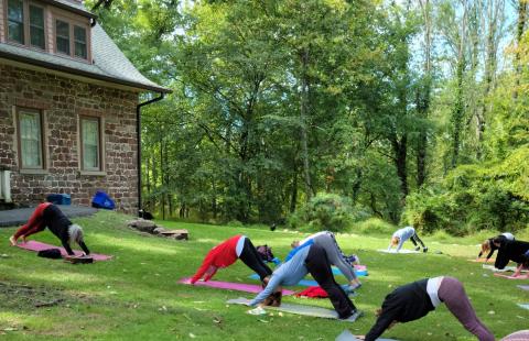 Join us for yoga at the Orangetown Historical Museum and Archives