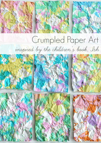 colorful art made of crumpled paper
