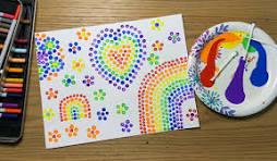 painting made of q-tip dots