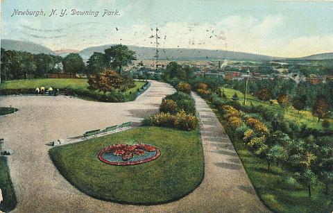 color illustration of Newburgh Downing Park