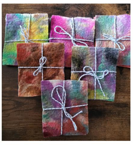 Learn how to make wet-felted scrubbies