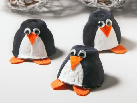 egg carton penguins