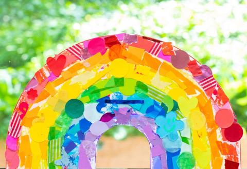 rainbow collage