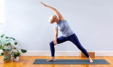 woman doing yoga
