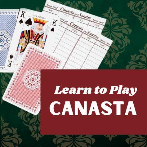 Cards with 'Learn to Play Canasta' written 