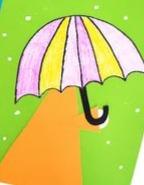 figure holding umbrella