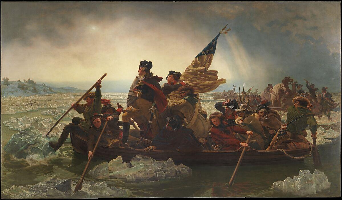 Painting of Washington crossing the Delaware