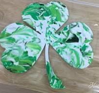 green and white marbled shamrocks