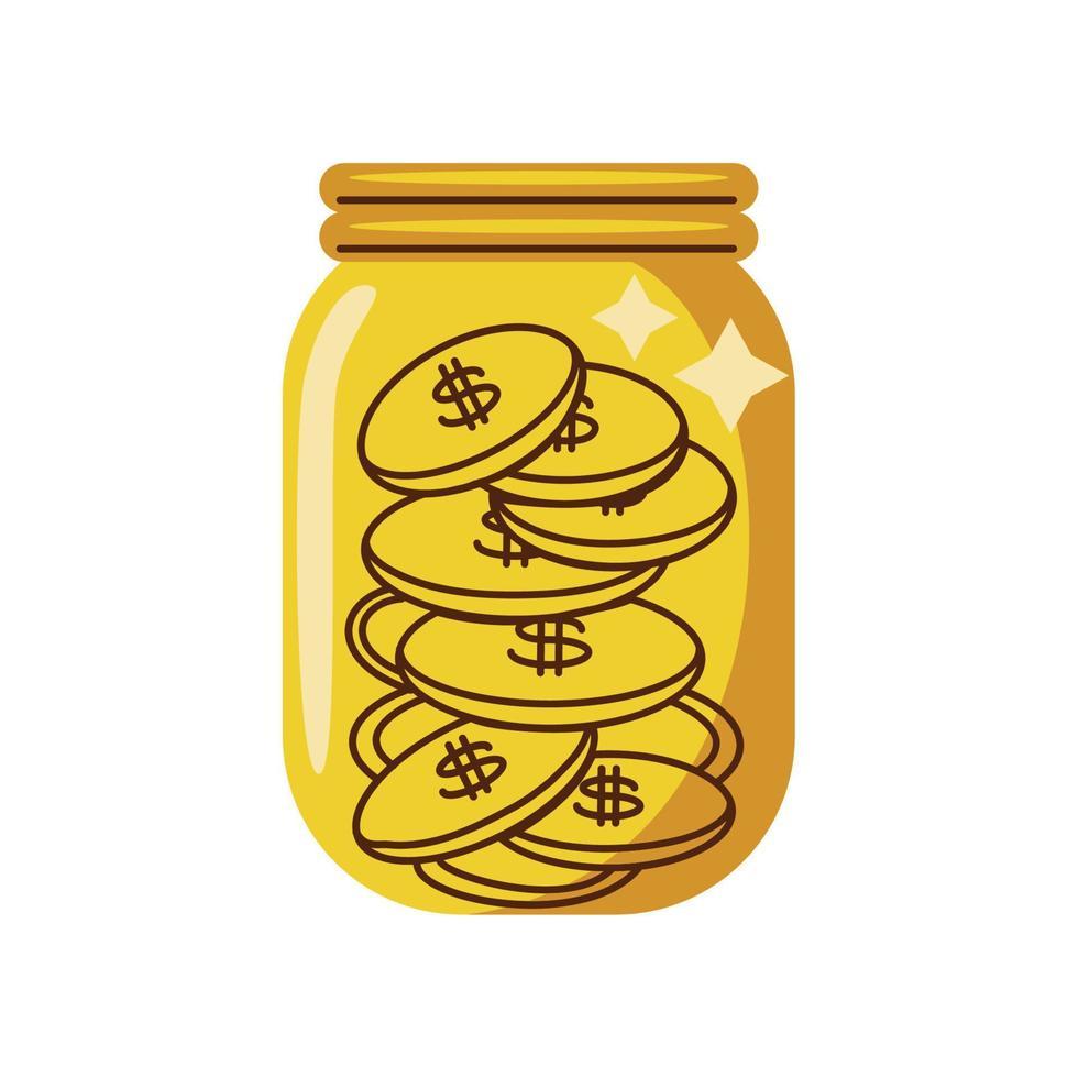 gold coins jar