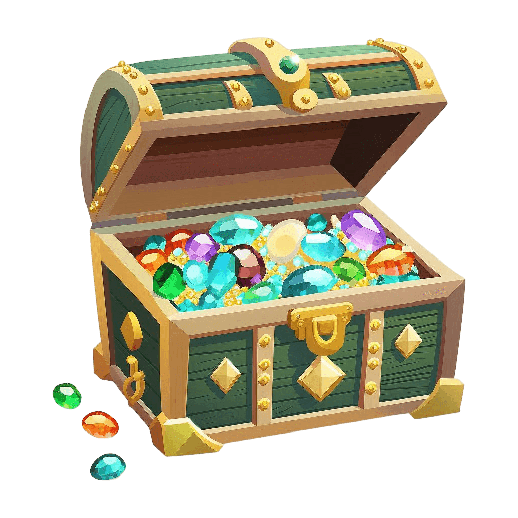 Green Flat Treasure Chest