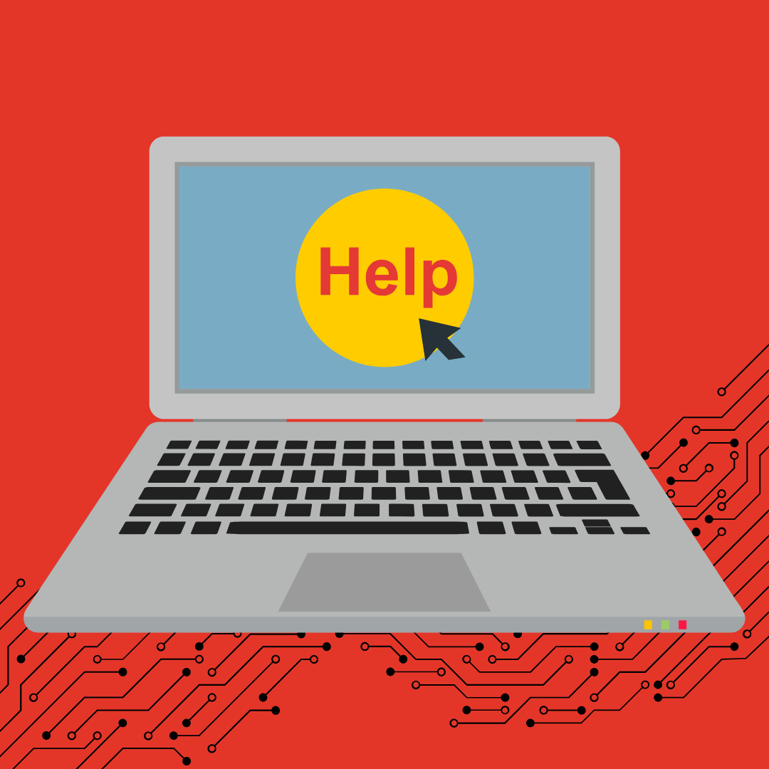 Laptop with help button