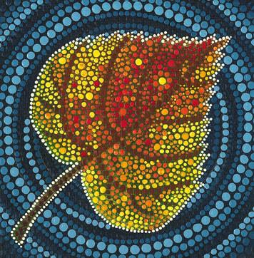 dot leaf painting