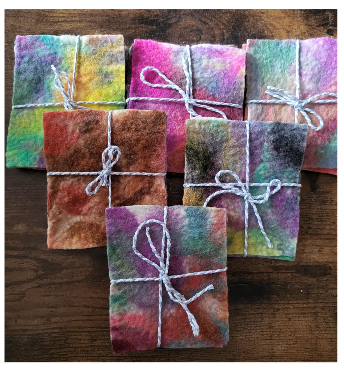 Learn how to make wet-felted scrubbies