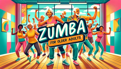illustration of seniors doing zumba